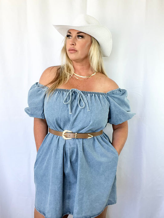 Denim Oversized Babydoll Dress