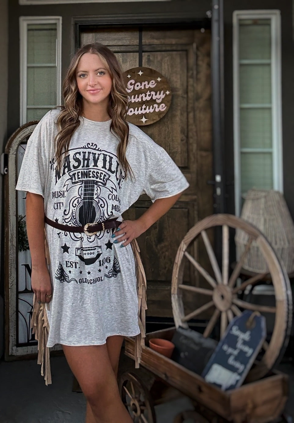 Nashville Fringed Shirt Dress