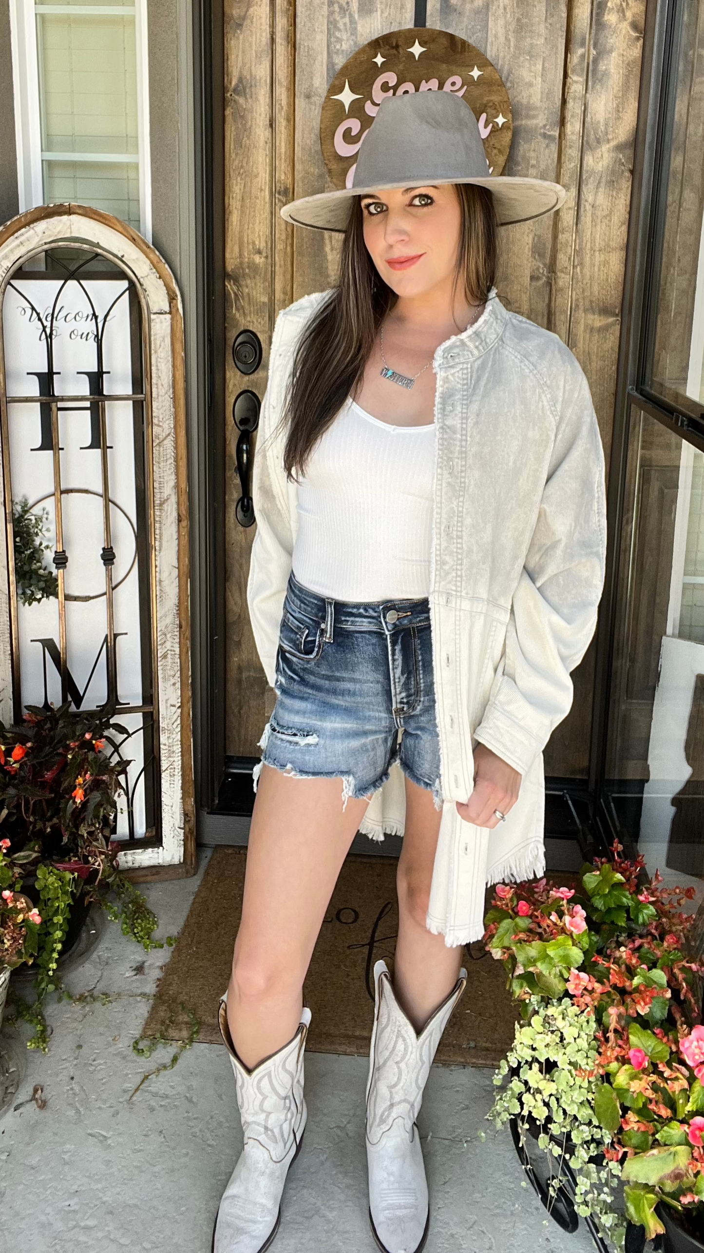 Ombre Denim Long Coat