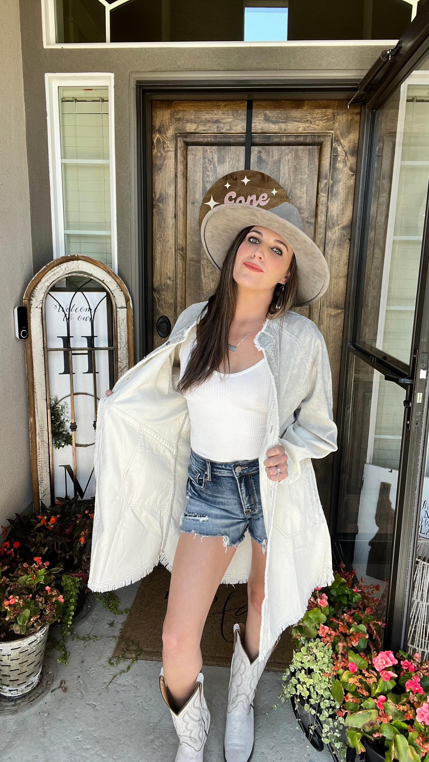 Ombre Denim Long Coat