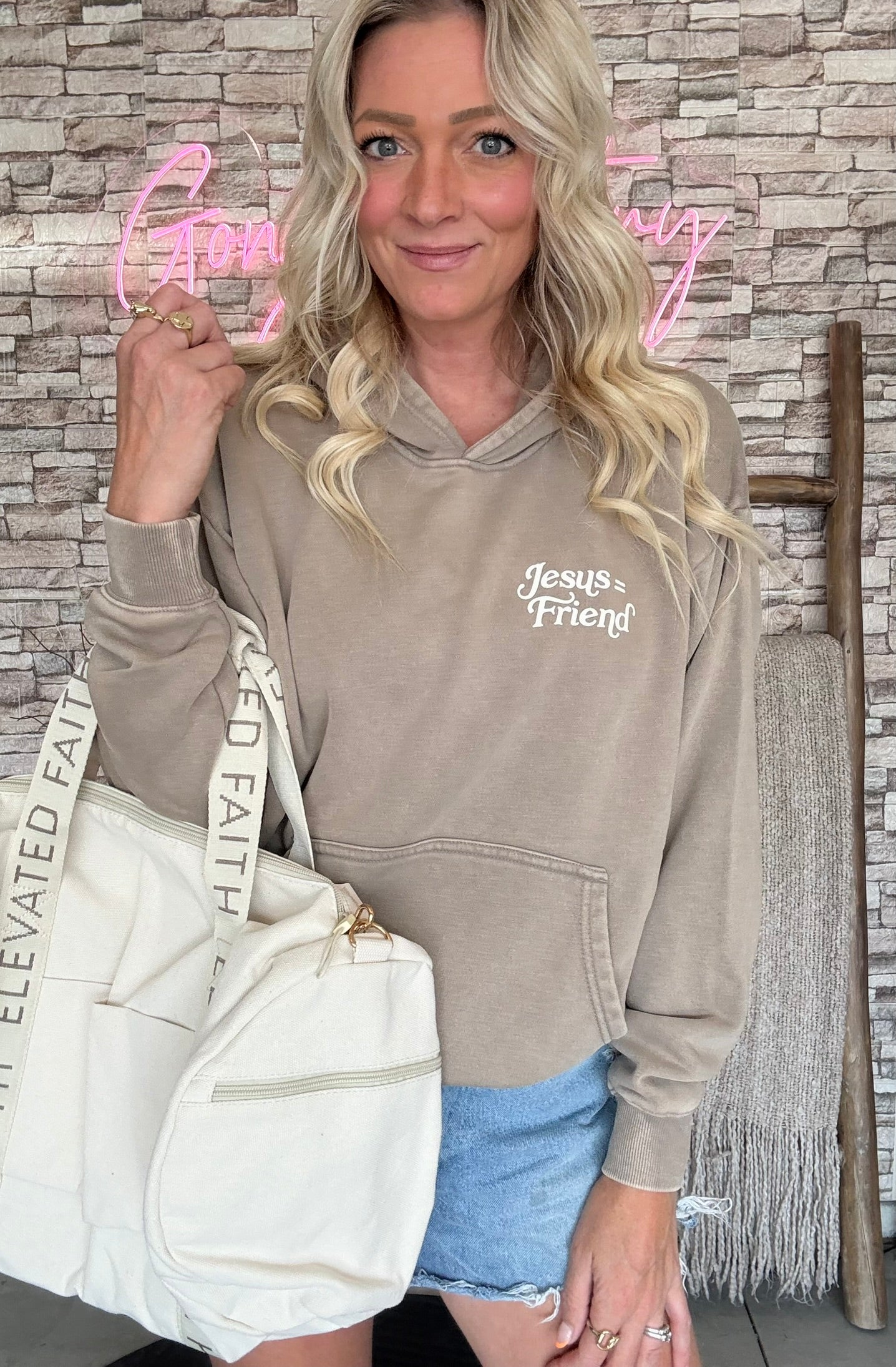 What a Friend in Jesus Brown Hoodie