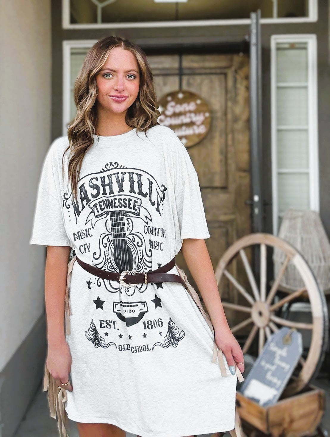 Nashville Fringed Shirt Dress