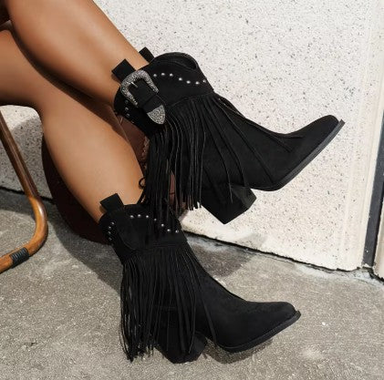 Western Fringe Bootie