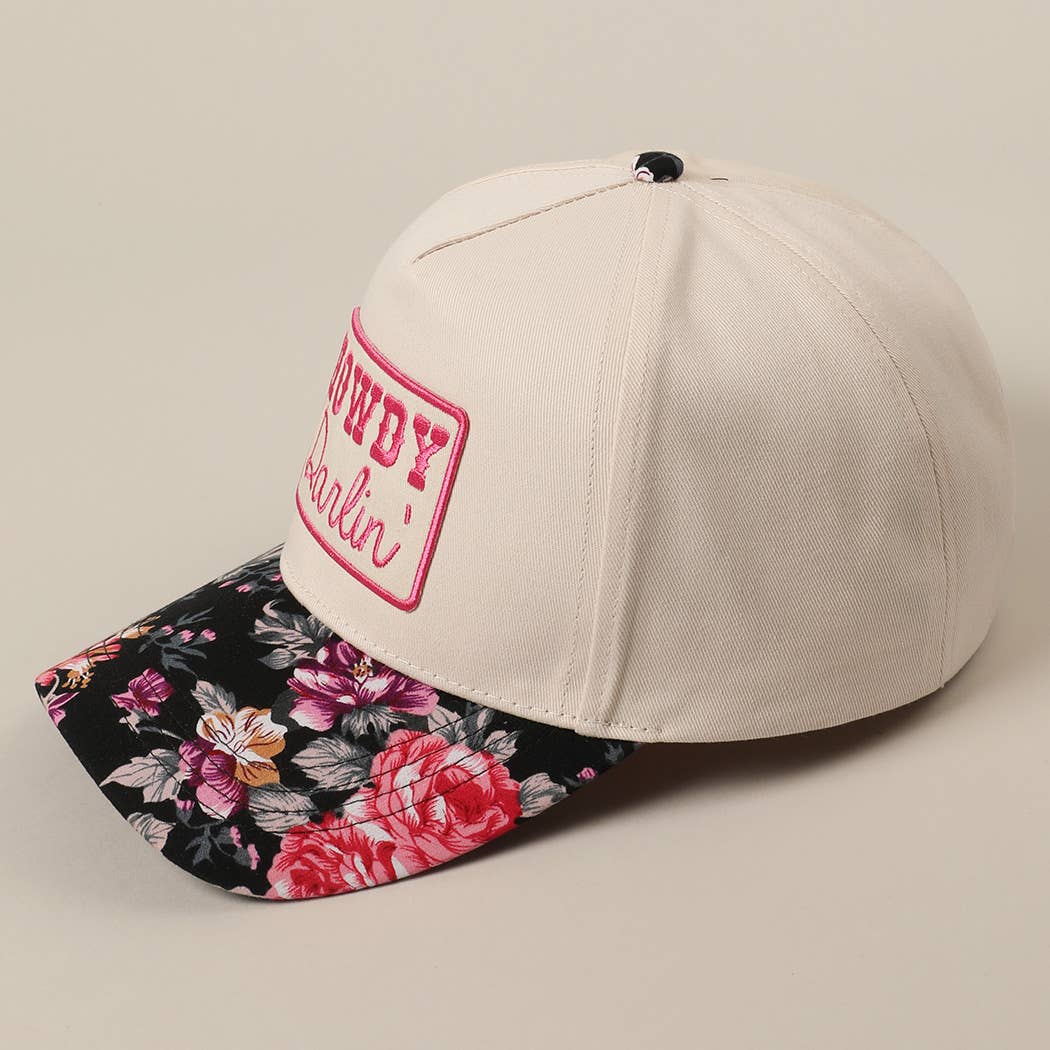 HOWDY Darlin' Embroidery Patch Floral Hat