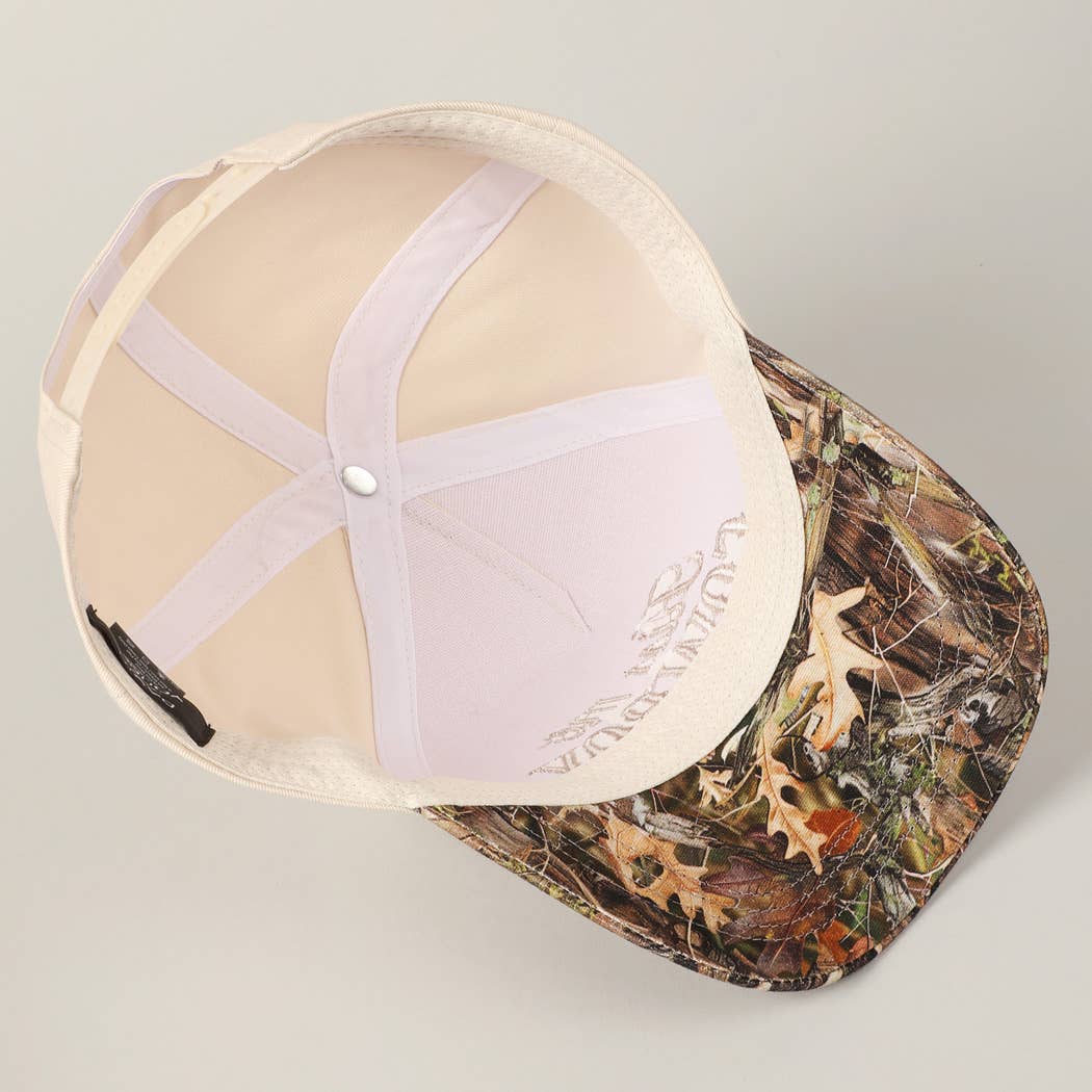 Kiss Me Cowboy Embroidery Realtree Two-Tone Cap
