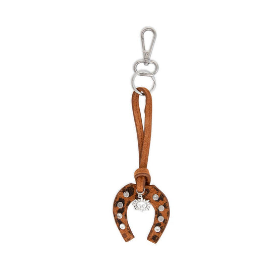 Horse Shoe Leather Keychain