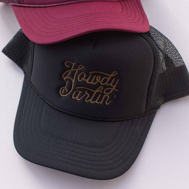 Embroidery Howdy Darling Western Trucker Hat Cap