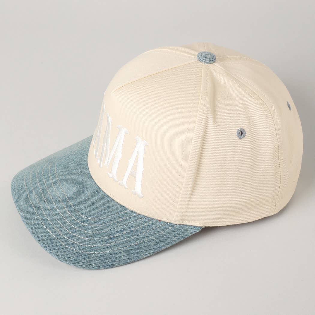 MAMA Typographic Design Embroidery Cap