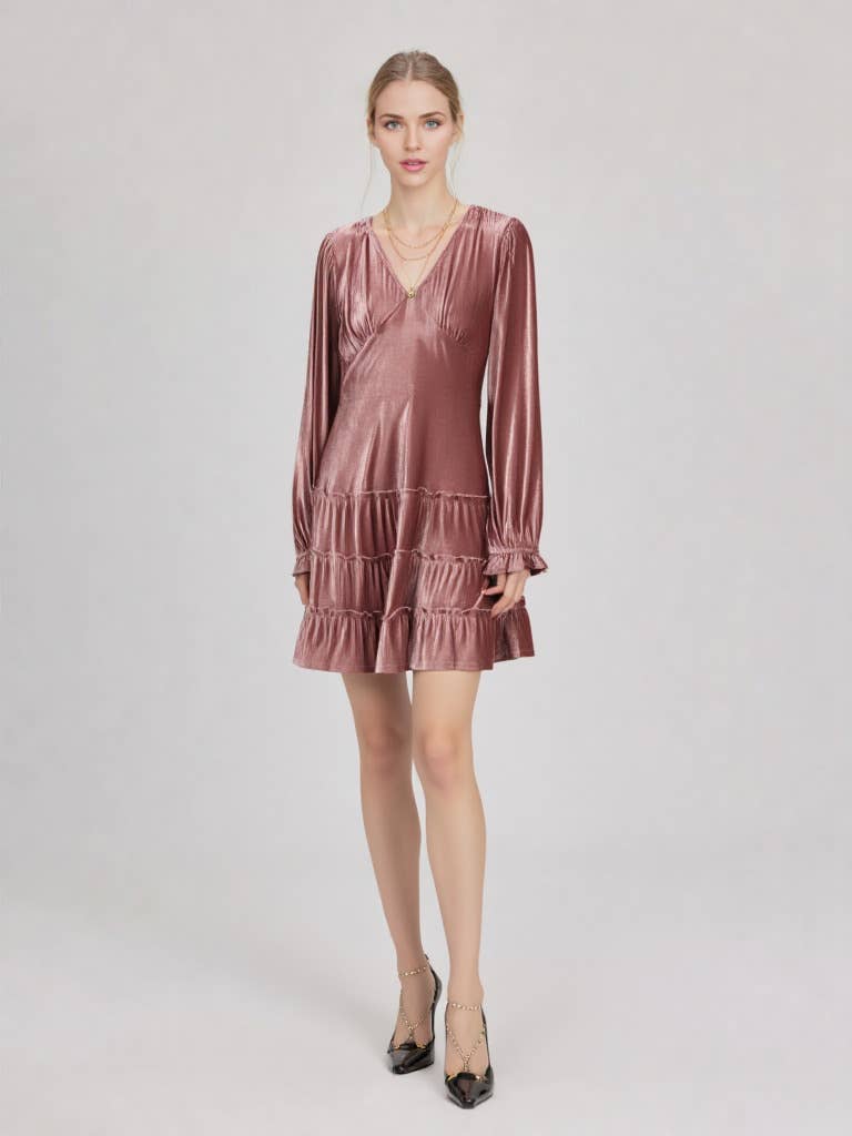 Allie Velvet Holiday Mini Dress