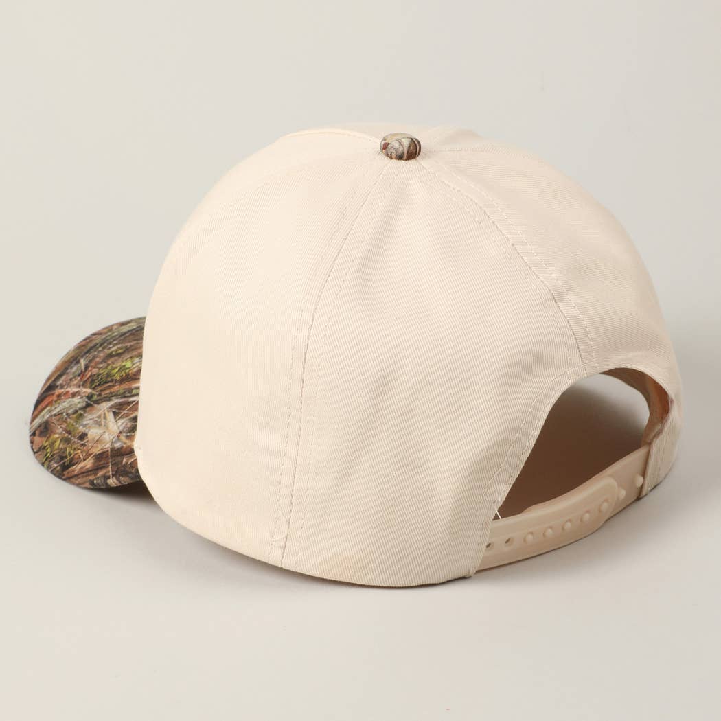 Kiss Me Cowboy Embroidery Realtree Two-Tone Cap