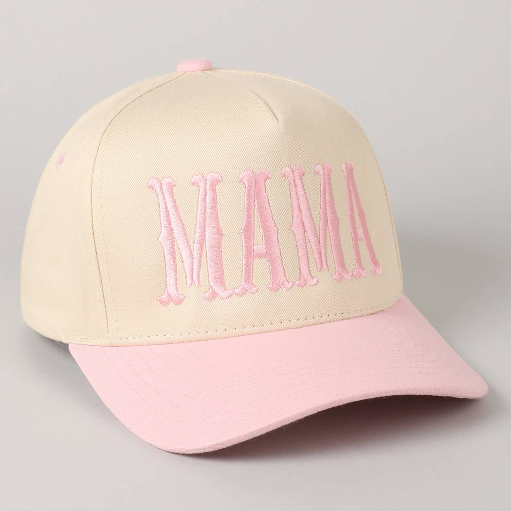 MAMA Typographic Design Embroidery Cap