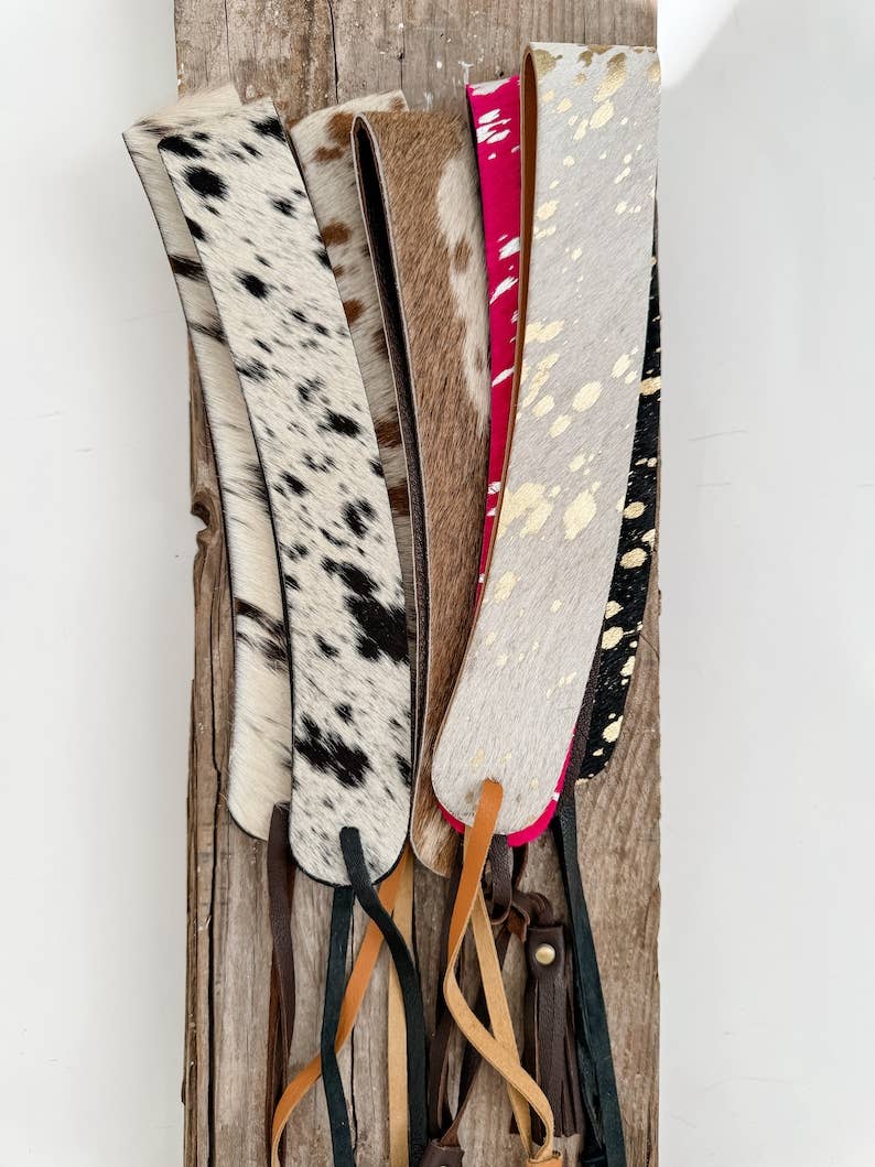 COWHIDE HAT BAND Leather Hat Band leather ties