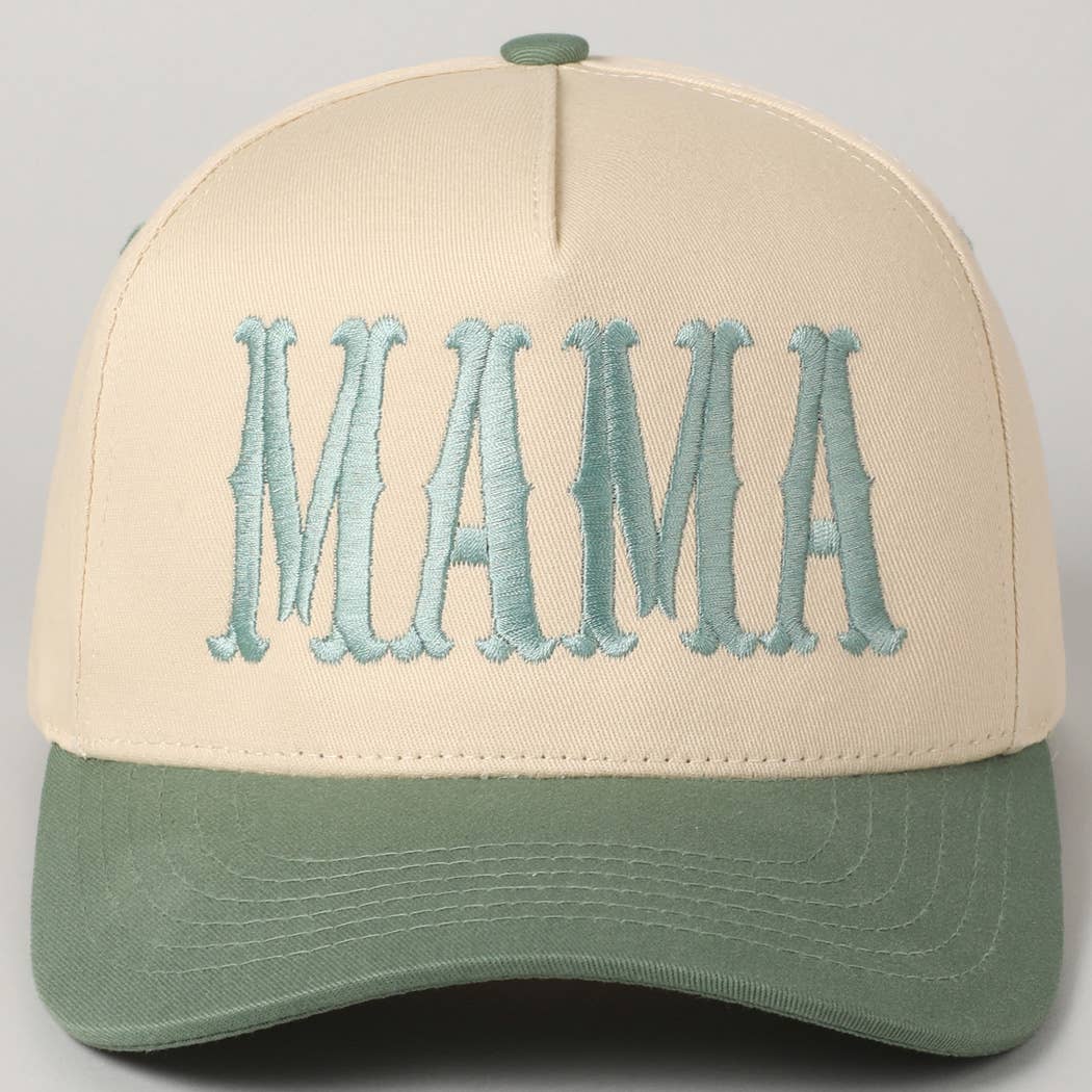 MAMA Typographic Design Embroidery Cap