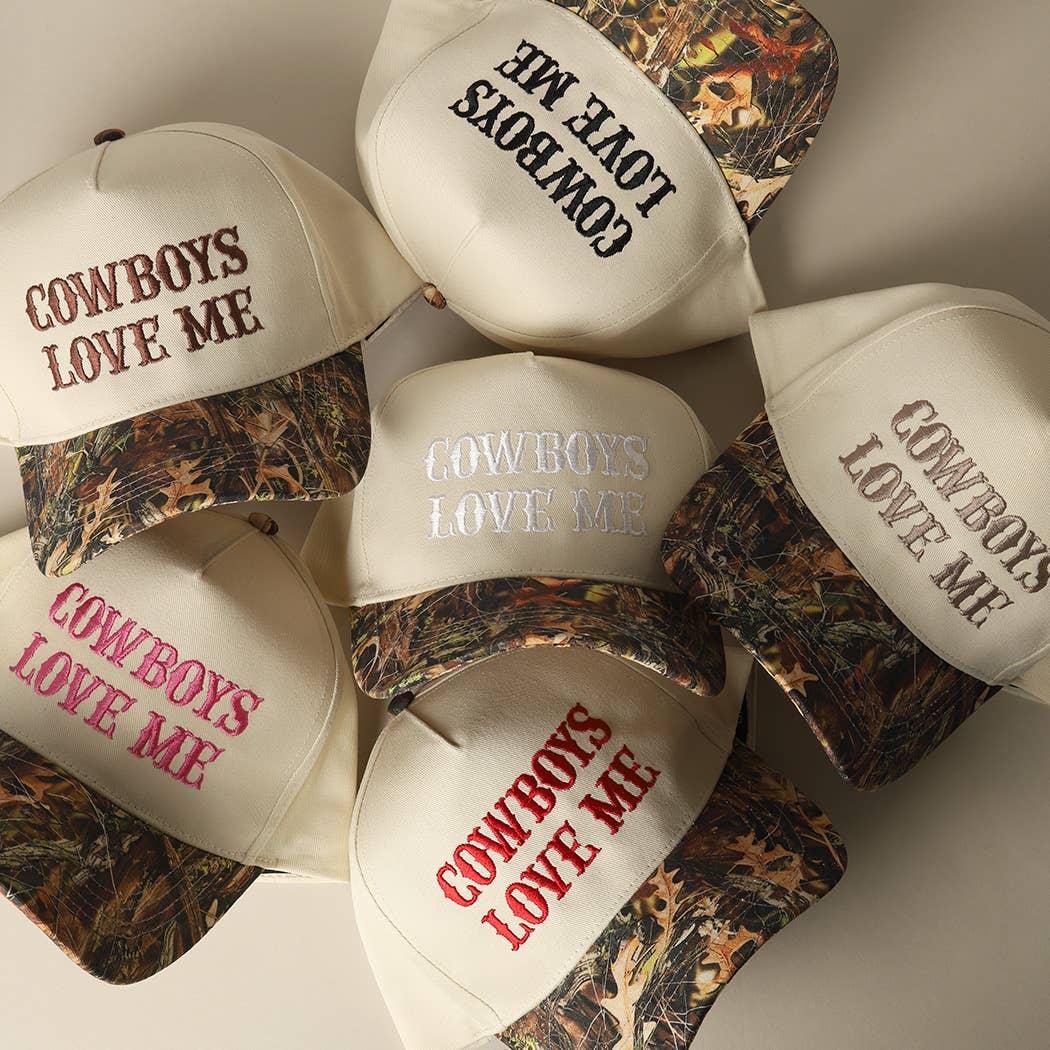 Cowboys Love Me Embroidery Camo Cap