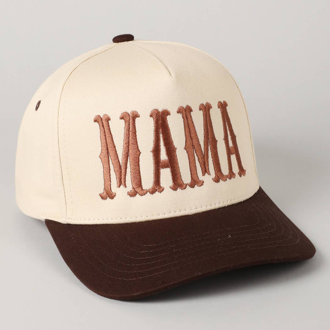 MAMA Typographic Design Embroidery Cap