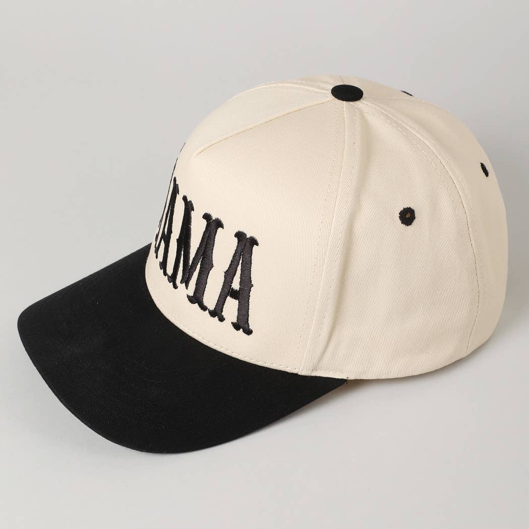 MAMA Typographic Design Embroidery Cap