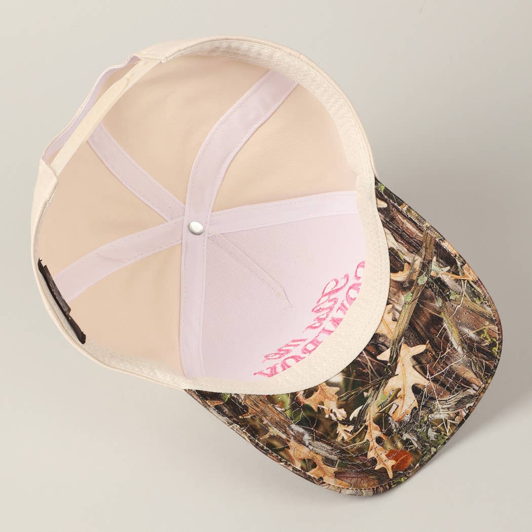 Kiss Me Cowboy Embroidery Realtree Two-Tone Cap