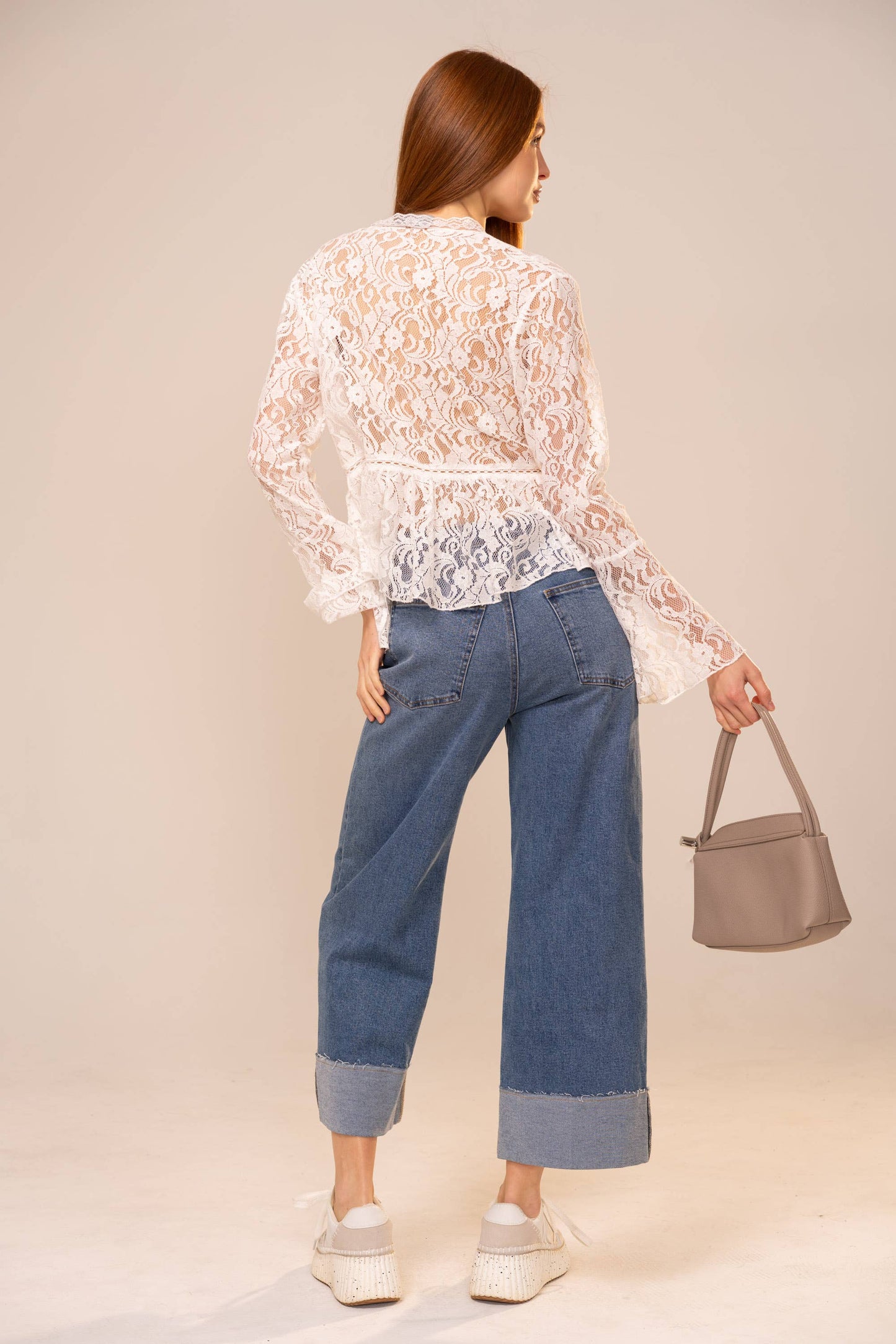 Prairie Angel Peplum Lace Blouse