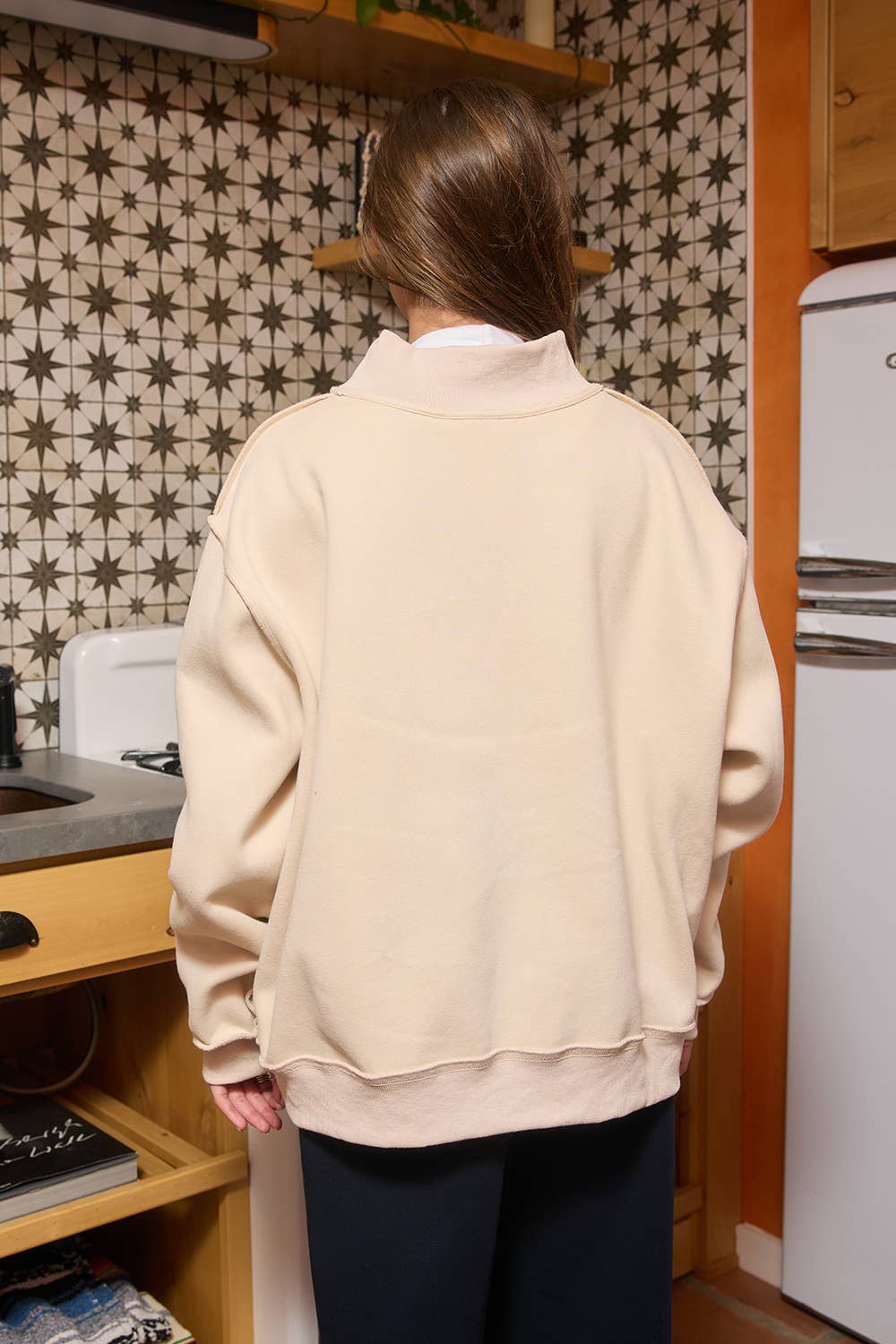 CHRIST IS KING Embroidered Mock Neck Sweats