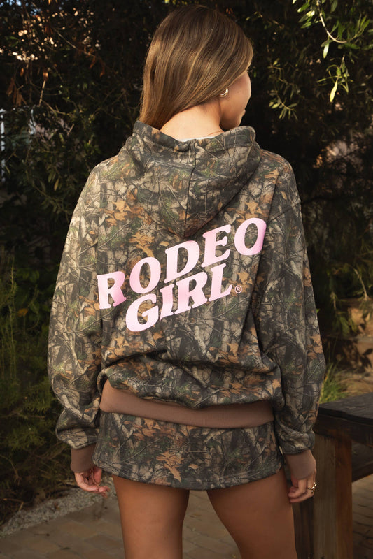 RODEO GIRL Camo Cloud Fleece Oversized Soft Hoodie