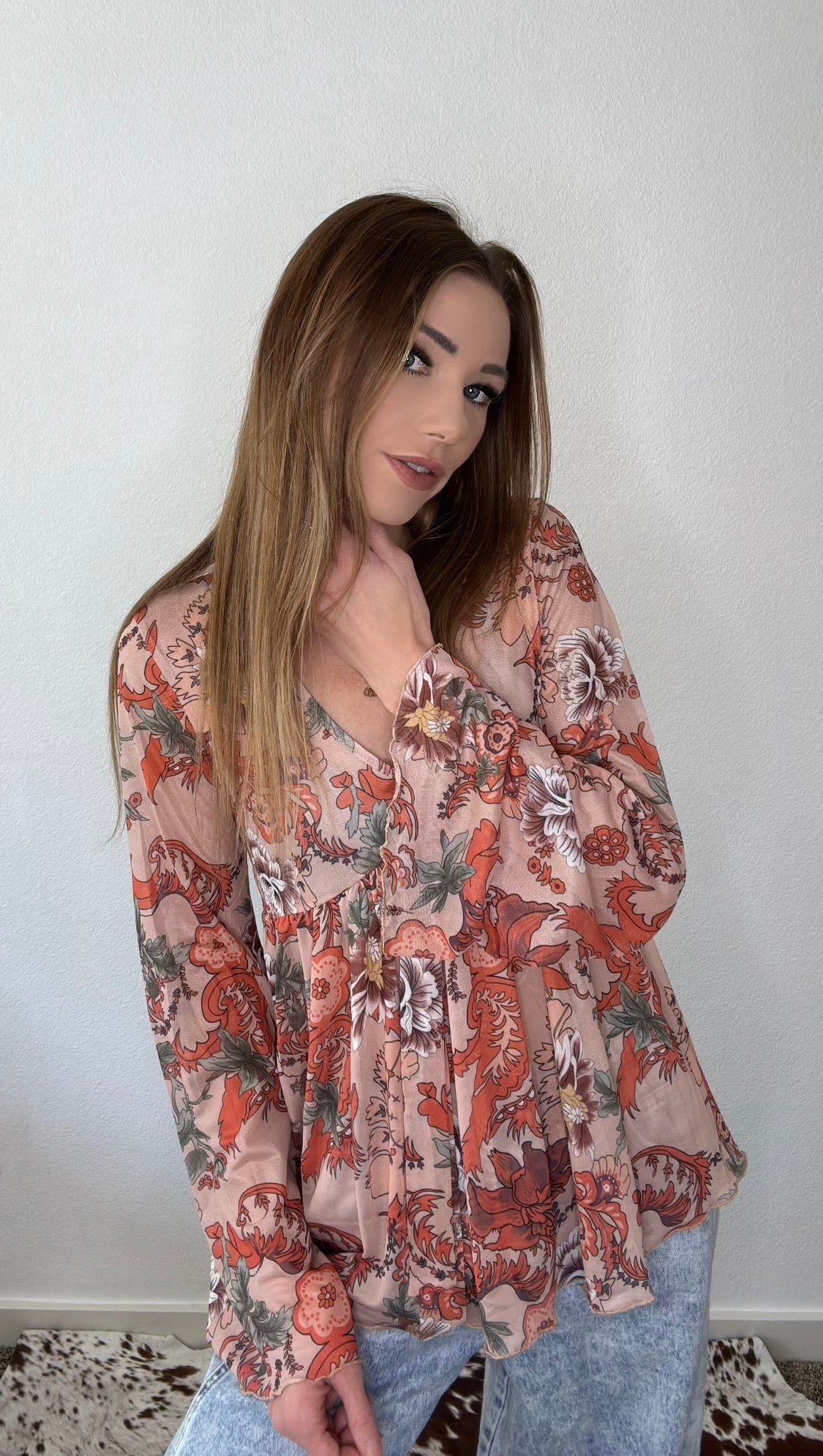 Western Bell Sleeve Blouse