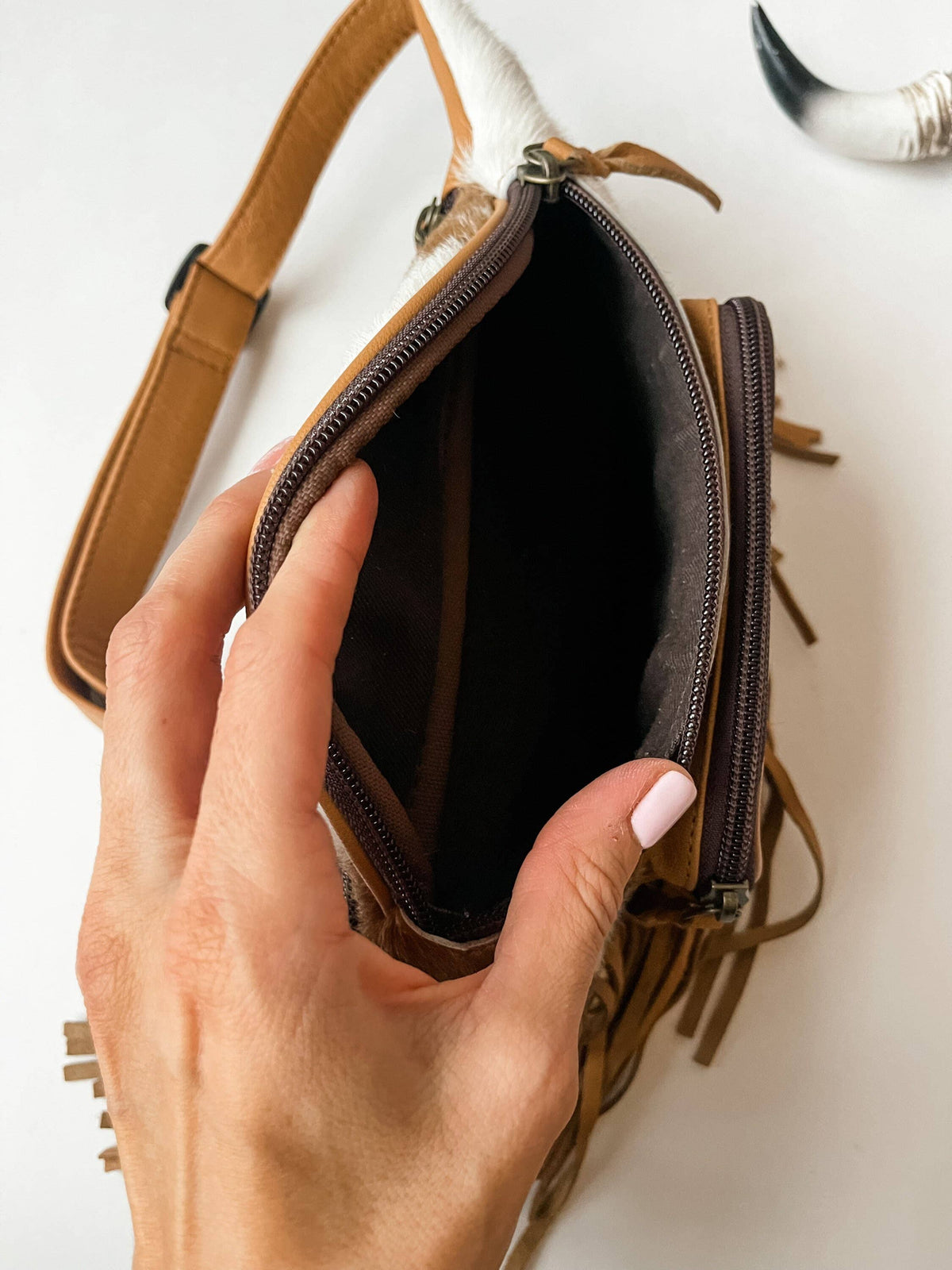Cowhide Concert Waist Bag