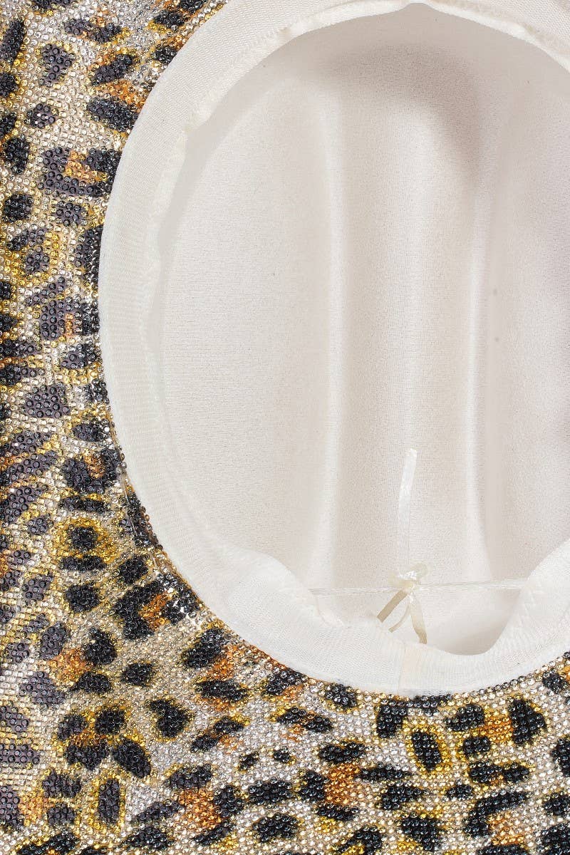 Leopard Print Rhinestone Cowboy Hat
