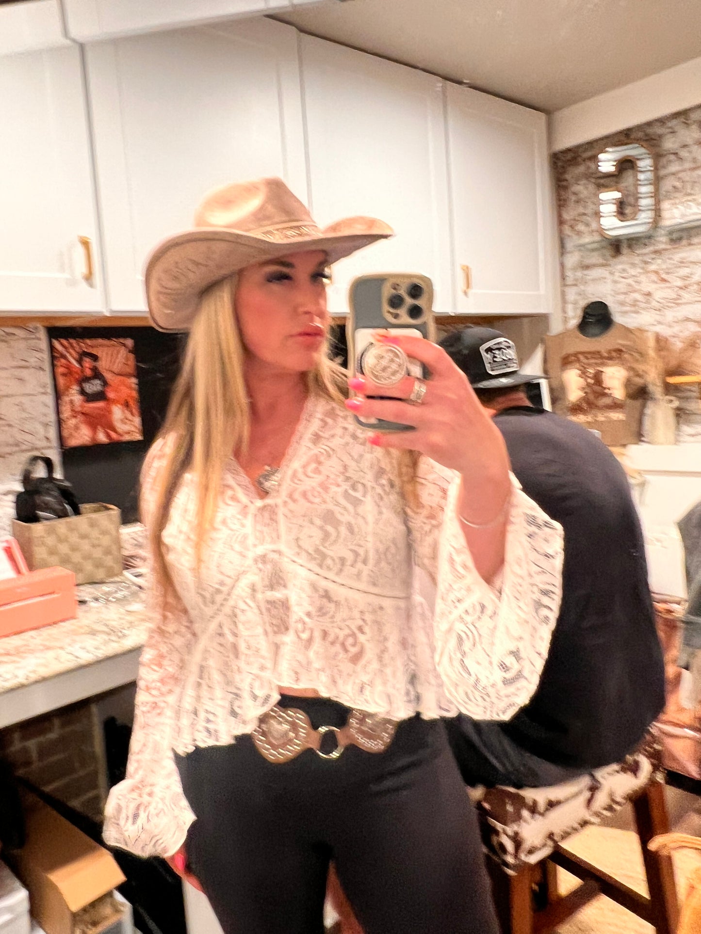 Prairie Angel Peplum Lace Blouse
