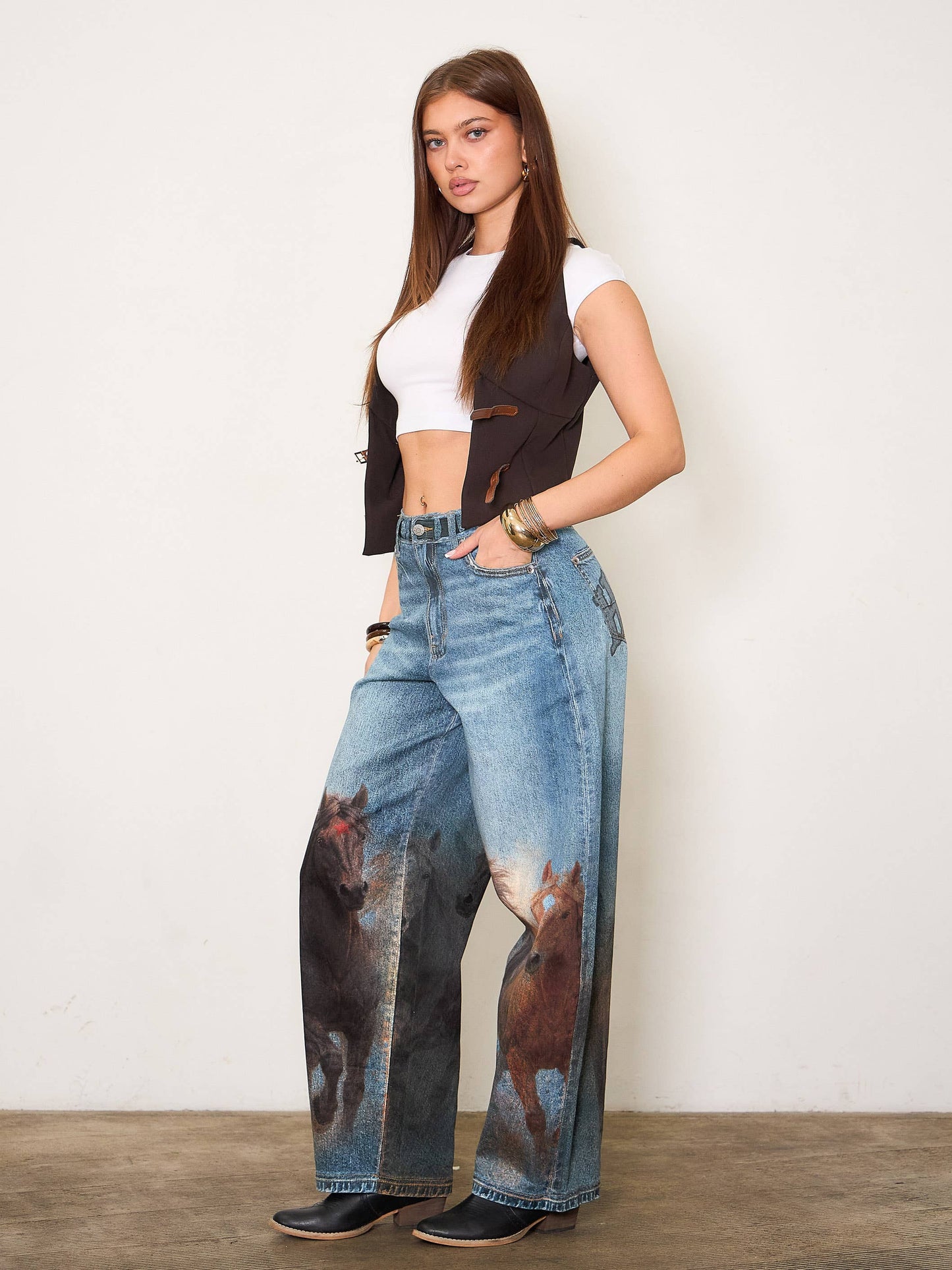 Howdy Horse Print jean **Coming July**