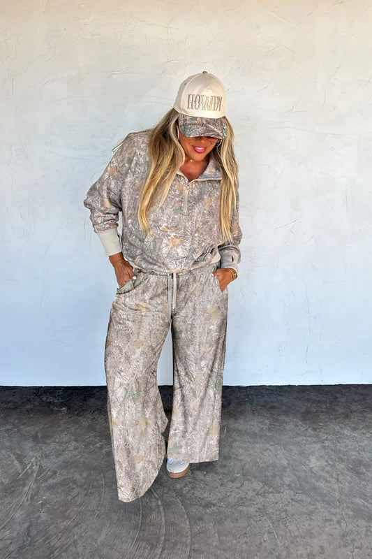 PRE-ORDER DRIFT AWAY WIDE LEG CAMO JOGGERS