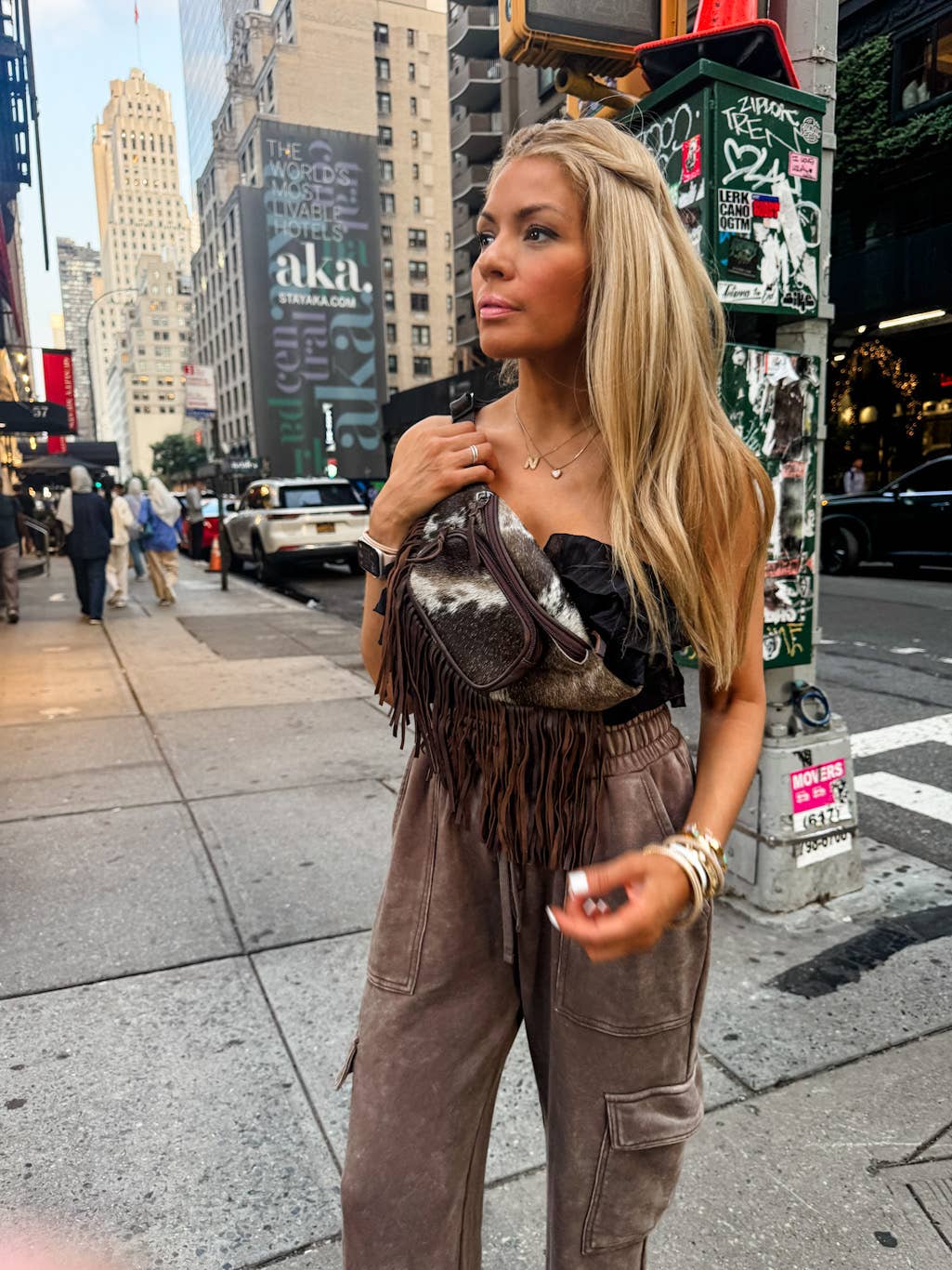 Cowhide Concert Waist Bag