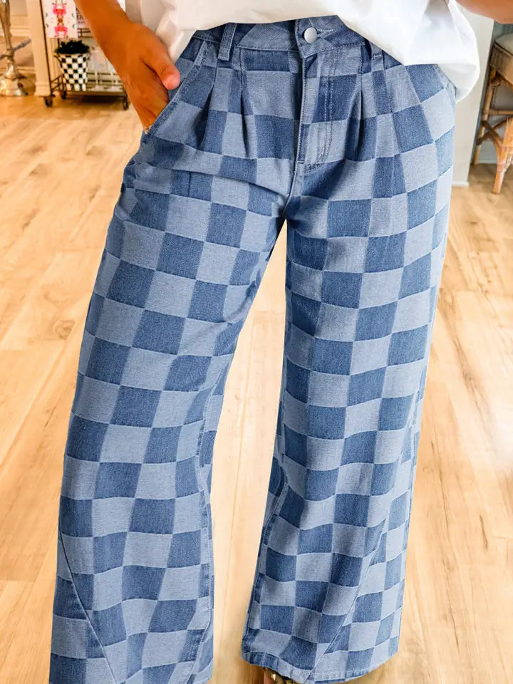 Charlie Checkered Denim
