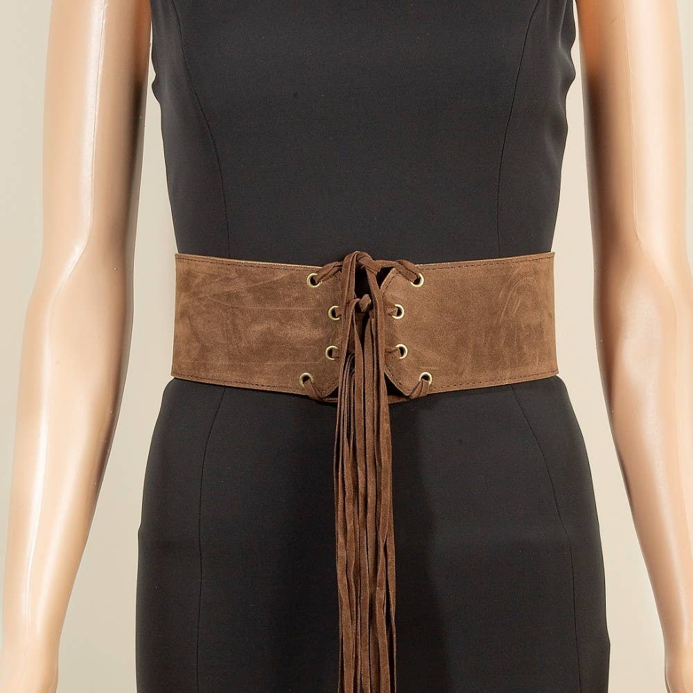 Vegan Leather Multi Strap Waist Belt