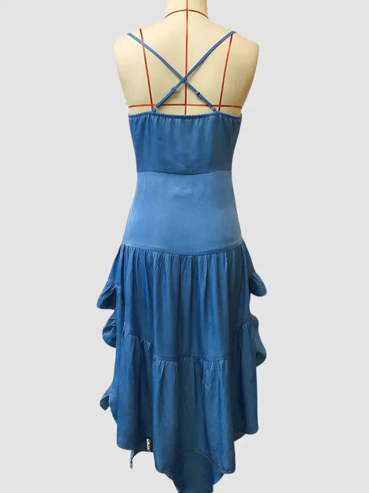 Desert Darling Ruffled High-Low Dress