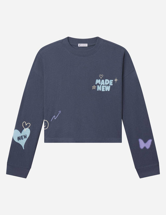 Made New Cropped LS Women's Tee