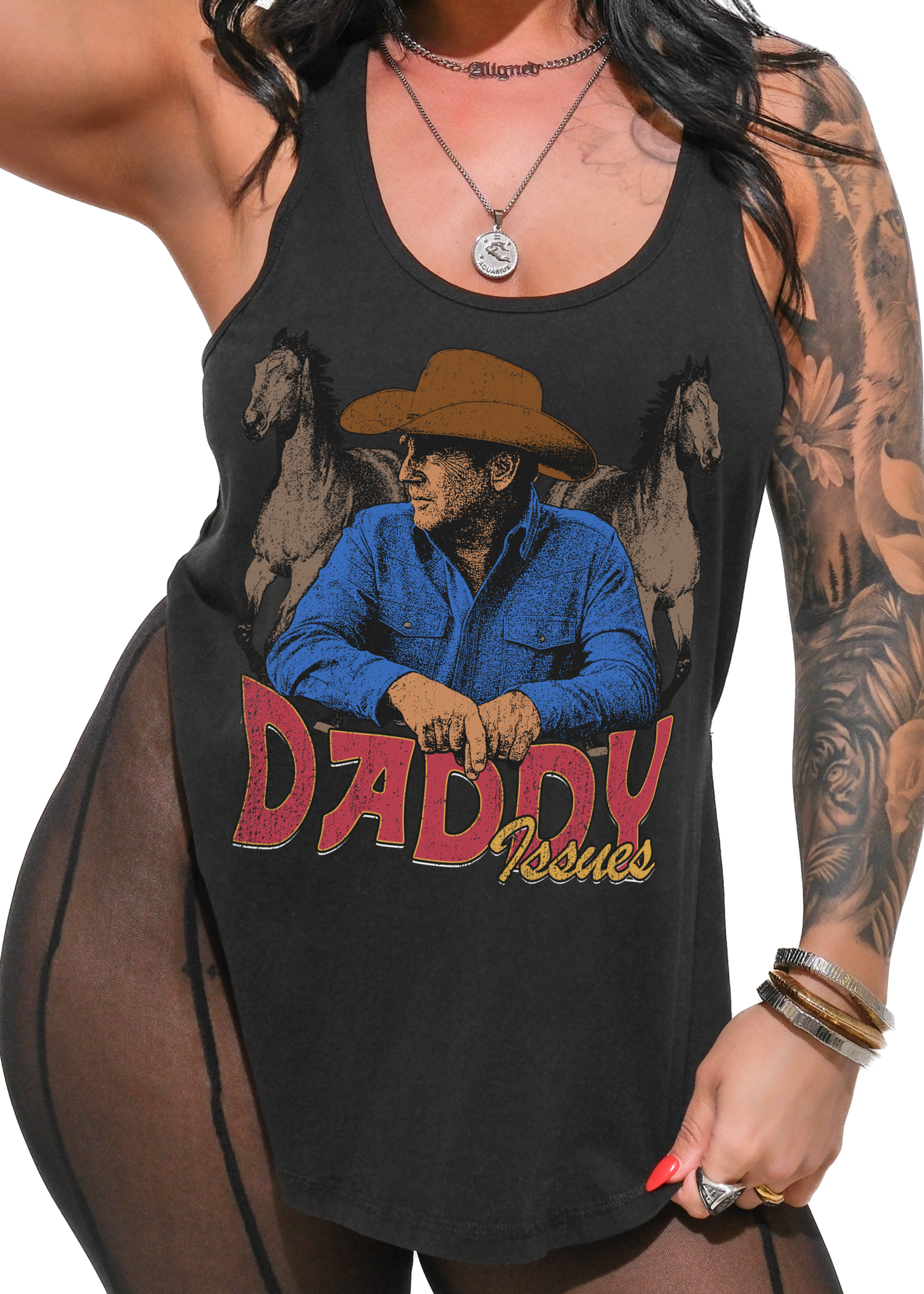 DADDY ISSUES BOYFRIEND SIDE SLIT TANK *PRE-ORDER NOW*