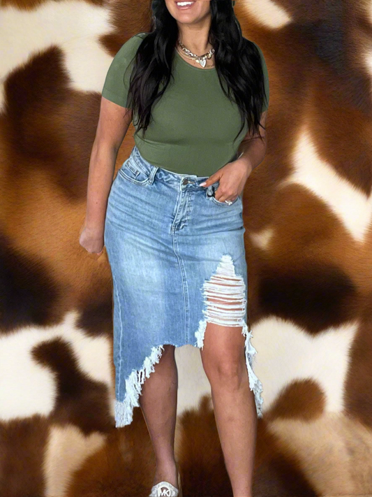 Peyton HIGH WAISTED MIDI SKIRT