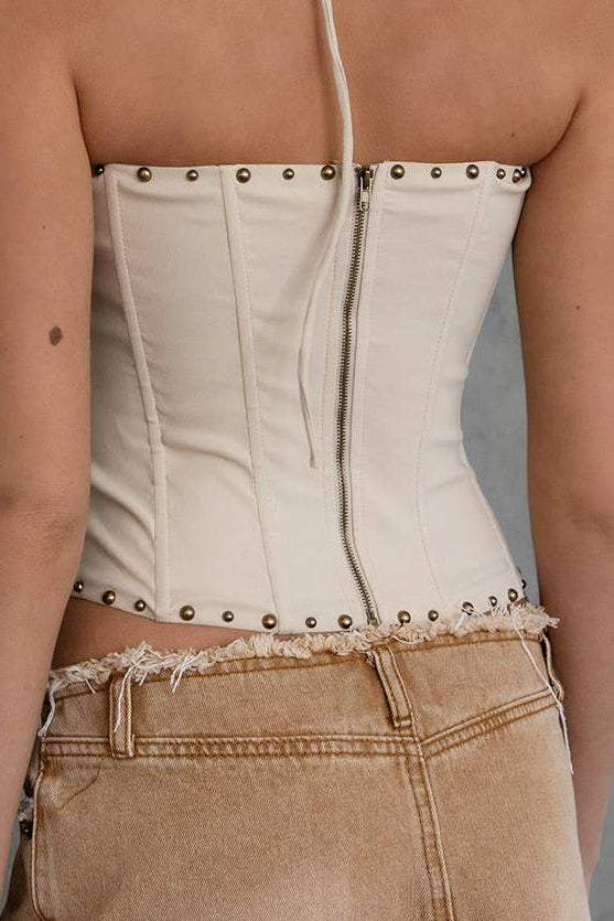 Maria Western Halter Bustier Corset Top