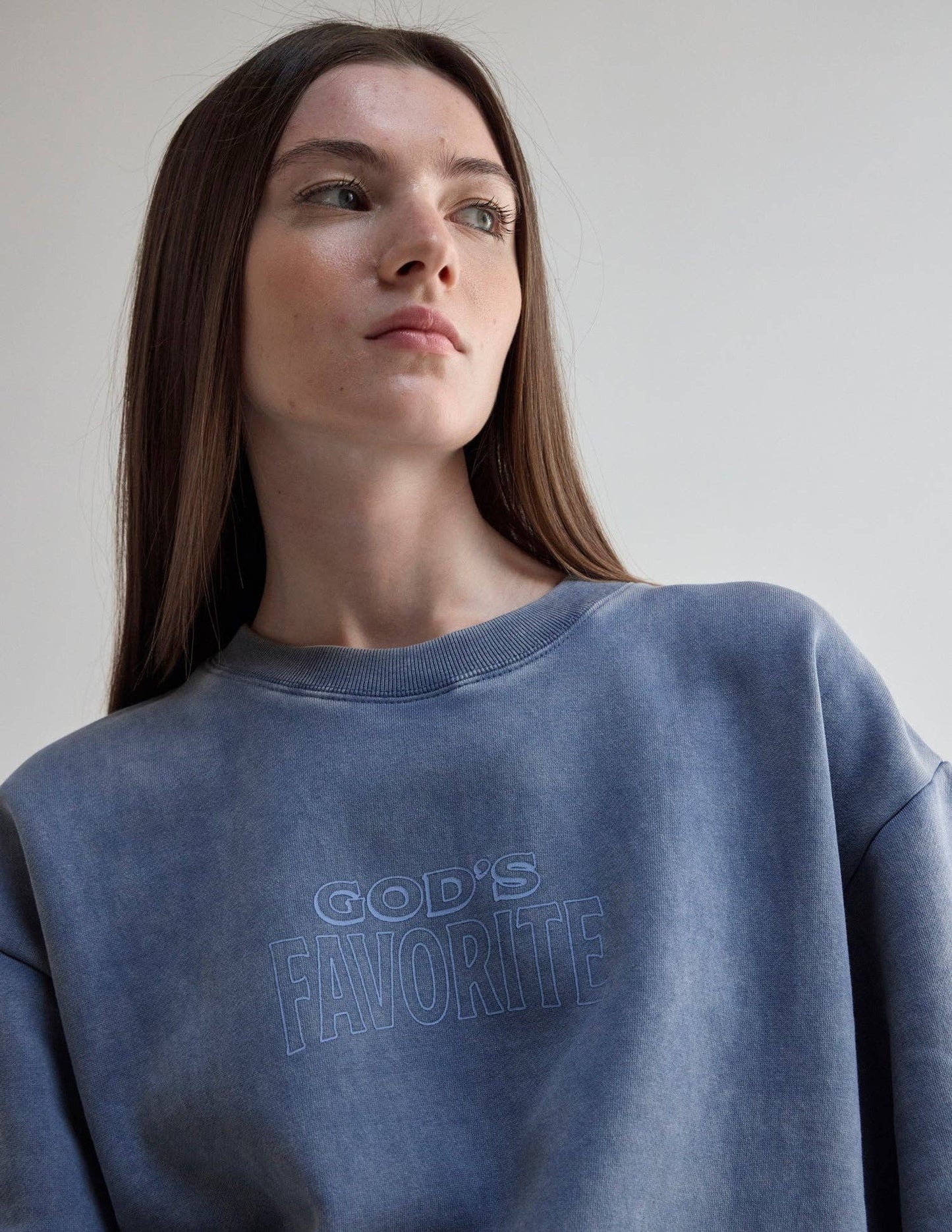 God's Favorite Crewneck - Deep Fjord