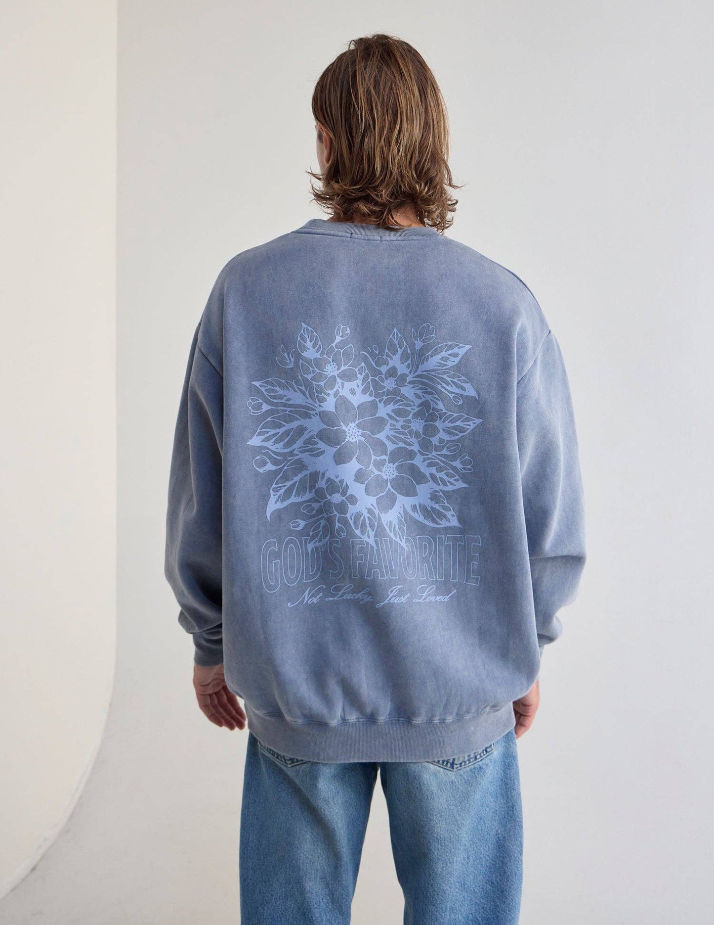 God's Favorite Crewneck - Deep Fjord