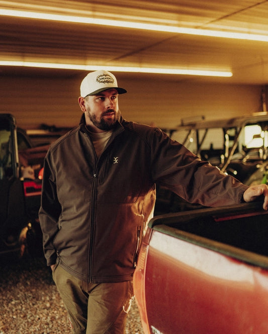 Chocolate Softshell Jacket with Concealed Carry Pockets