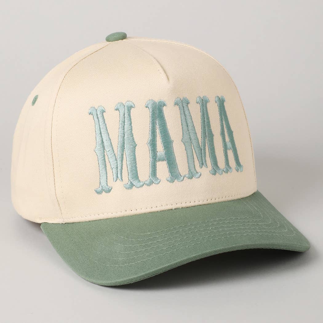 MAMA Typographic Design Embroidery Cap