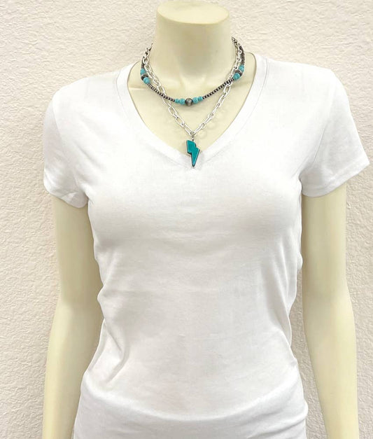 Bolt Turquoise Necklace 18"