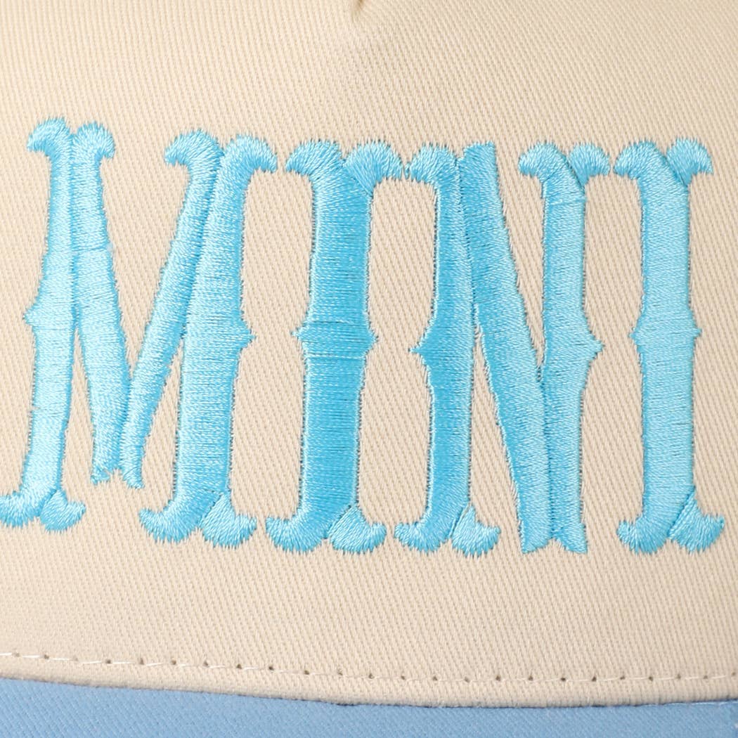 MINI Lettering Embroidery Two-Tone Baseball Cap For Kids