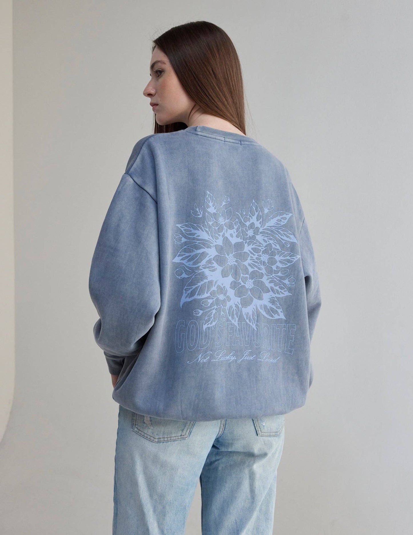 God's Favorite Crewneck - Deep Fjord