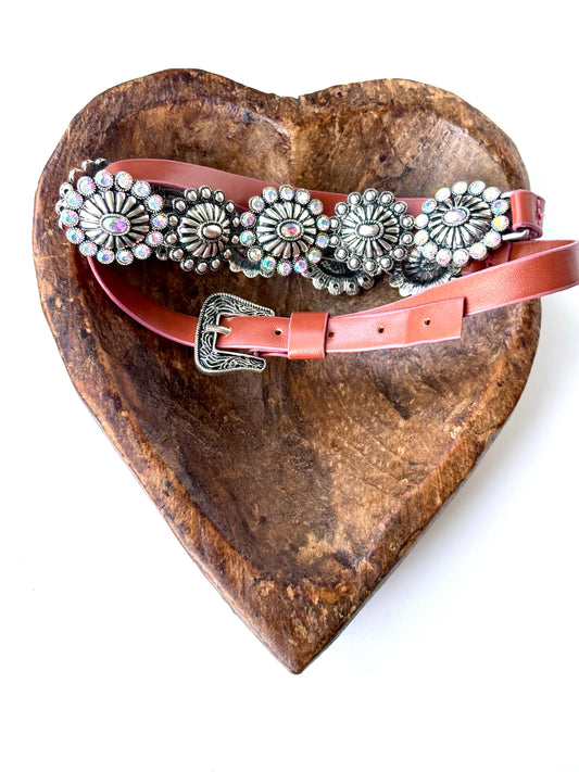 Western Style Concho Adjustable Hat Band
