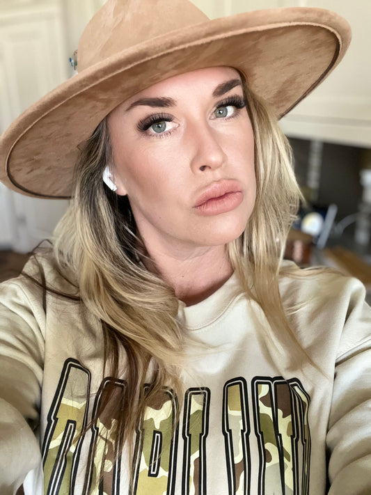 Darlin Duck Camo Fall Graphic Sweater