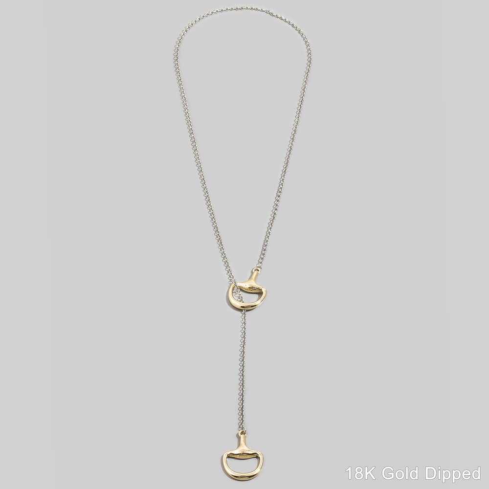 Equestrian Horse Bit Lariat Necklace