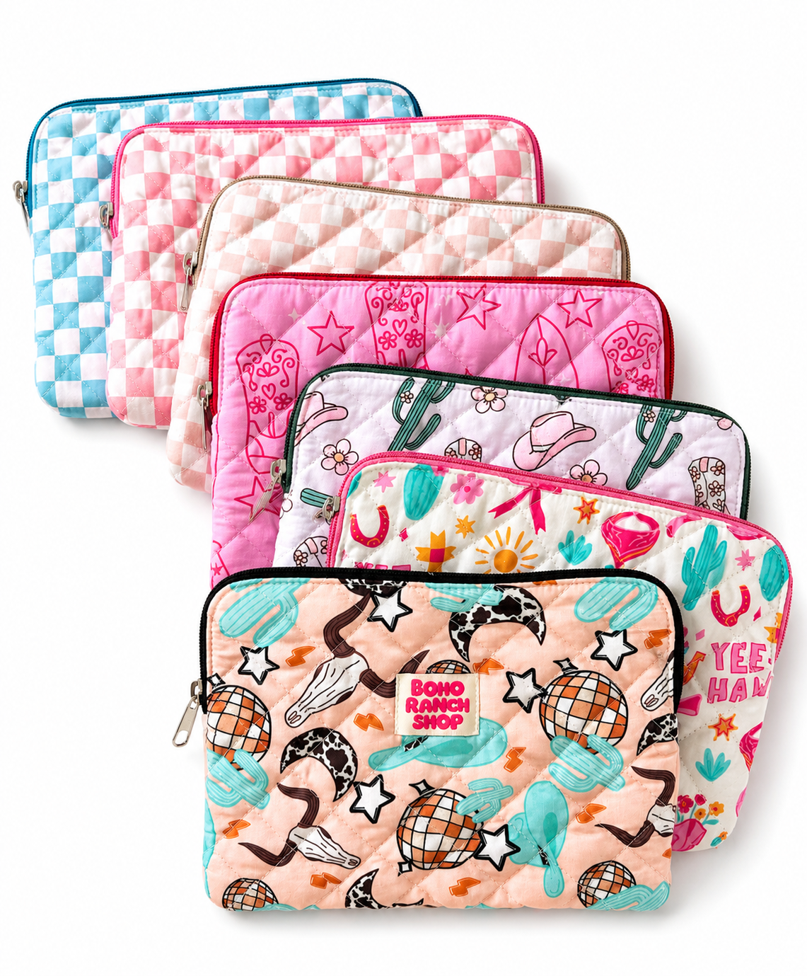 Fabric Accessory Pouch, Western Makeup Bag, Cosmetic Bag