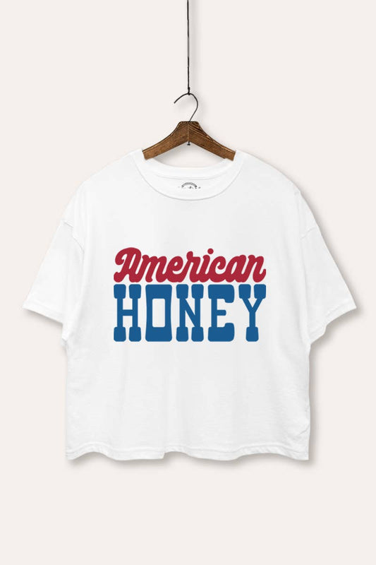 American Honey Graphic Boxy Crop Top